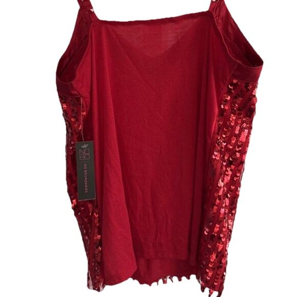 NWT No Boundaries Juniors Red Sequin Cami Top S (3–5) Holiday Party - Picture 4 of 6
